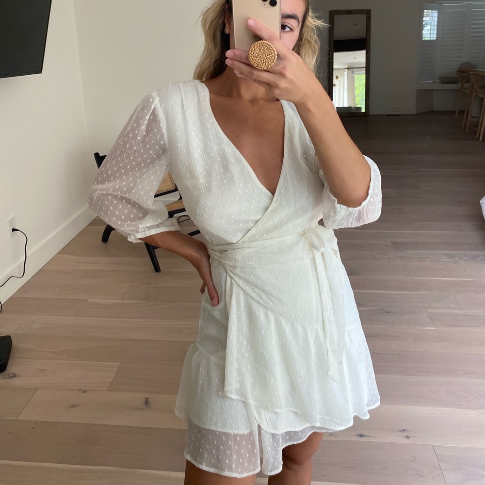 White wrap dress by ALLSAINTS